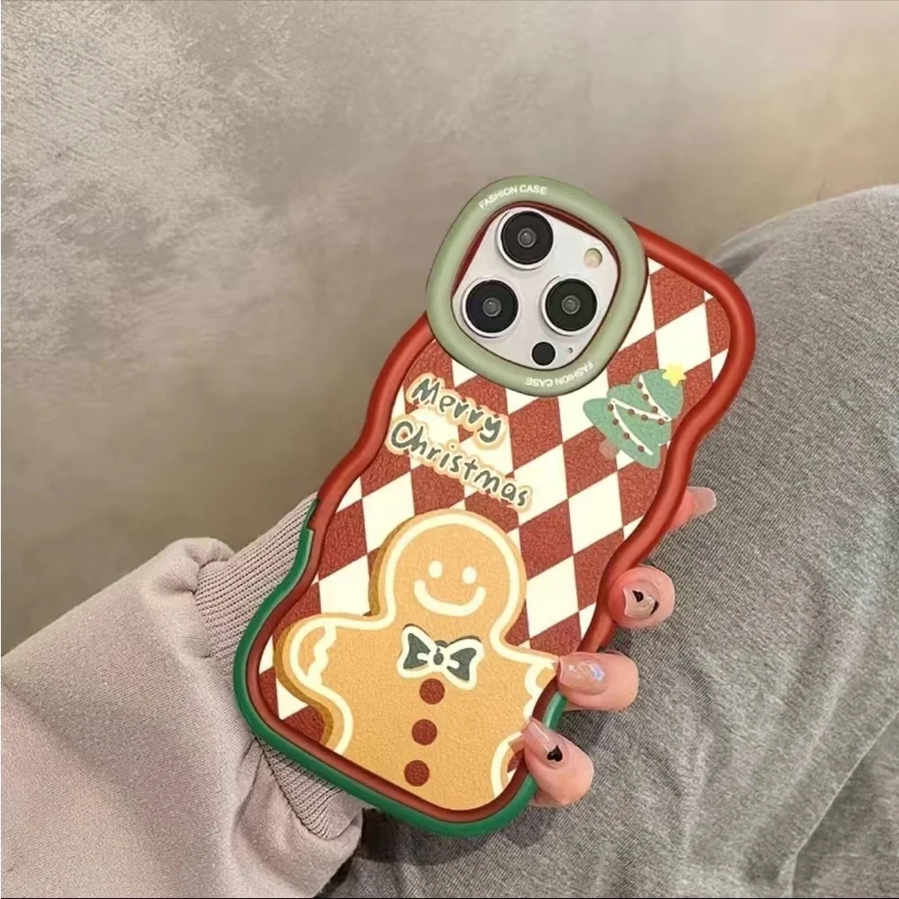Gingerbread Man Decorative Design Protective Phone Cover Case Apple iPhone